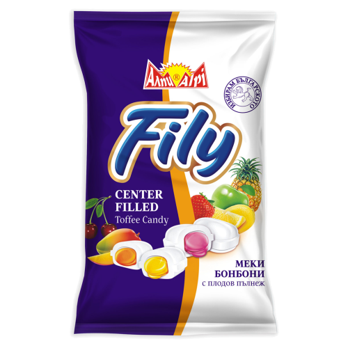 Alpi Fily Fruchtmix Toffee Bonbons | 90 g Alpi Fily Fruchtmix Toffee Bonbons aus Bulgarien.