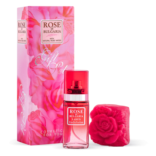 Biofresh Rose of Bulgaria Rosenbl&uuml;tenseife und Parfum Geschenkset aus Bulgarien.