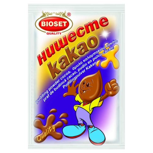Bioset Puddingpulver Kakaogeschmack aus Bulgarien.