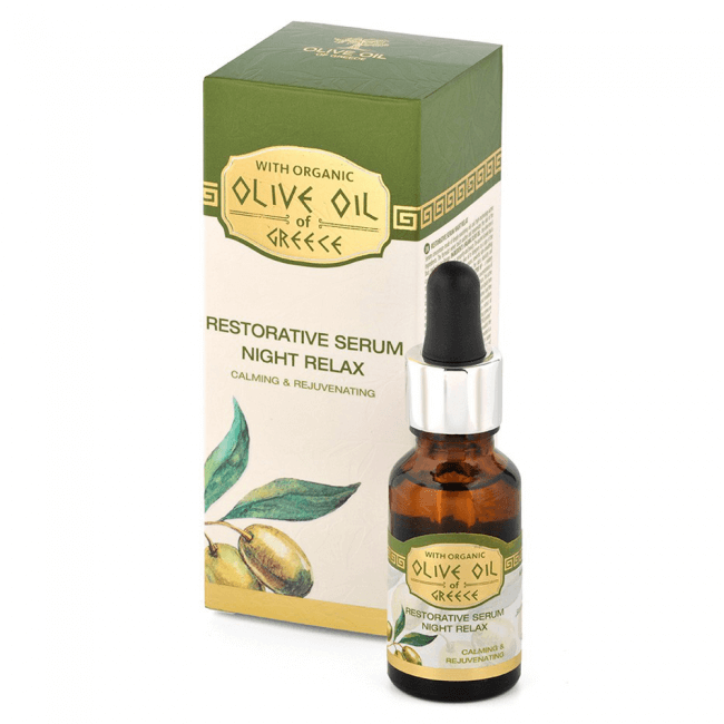 Das ist das Olive Oil of Greece Regenerierendes Nachtserum von Biofresh aus Bulgarien.