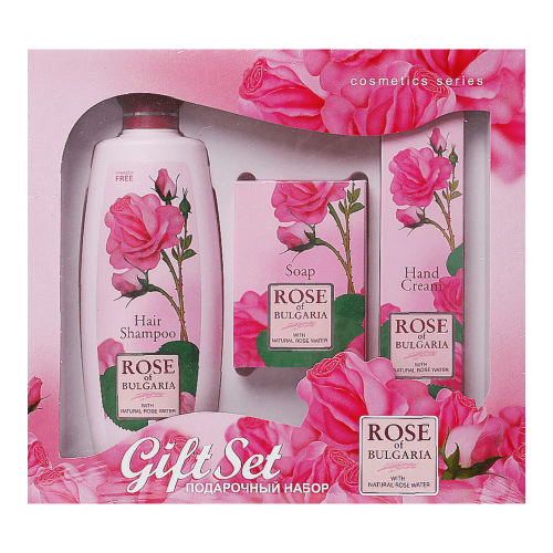 Biofresh Rose of Bulgaria Shampoo, Seife, Handcreme Geschenkset