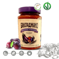 Bulcons Baklagiano Aubergine mit Pflaumen 470g aus Bulgarien.