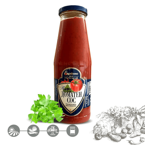 Bulcons Tomatensauce mit Petersilie 720g aus Bulgarien.