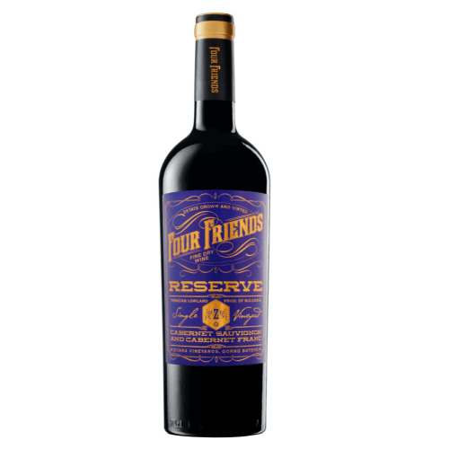 Four Friends Cabernet Sauvignon & Cabernet Franc Reserve Cuvee Rotwein aus Bulgarien.