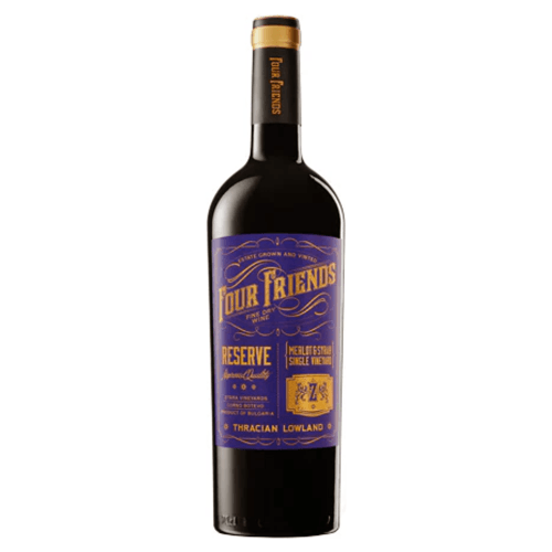 Four Friends Merlot & Syrah Reserve Single Vineyard Cuvee Rotwein aus Bulgarien.