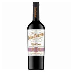 Four Friends Red Cuvee Merlot, Cabernet Franc, Cabernet Sauvignon, Petit Verdot Rotwein aus Bulgarien.
