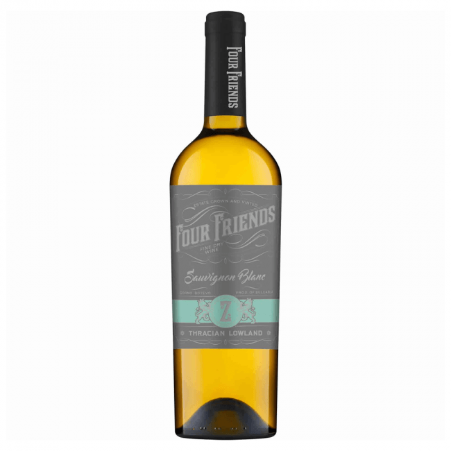 Four Friends Sauvignon Blanc | 0,75 l Bild 1 Four Friends Sauvignon Blanc Weisswein aus Bulgarien.