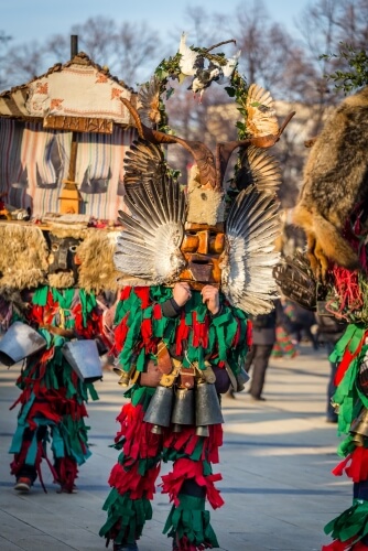 Kukeri Maske Holzmaske