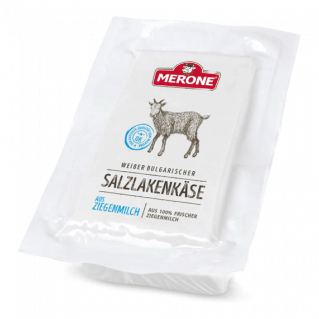 Merone Bulgarian Goat Milk Brine Cheese Siren | 200 g Image 1 Merone Bulgarischer Ziegenmilch Salzlakenkäse Sirene