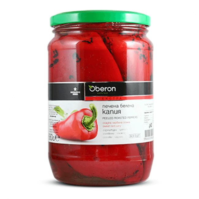Oberon Bell Peppers Roasted & Peeled | 510 g Image 1 Oberon Paprika geröstet & geschält