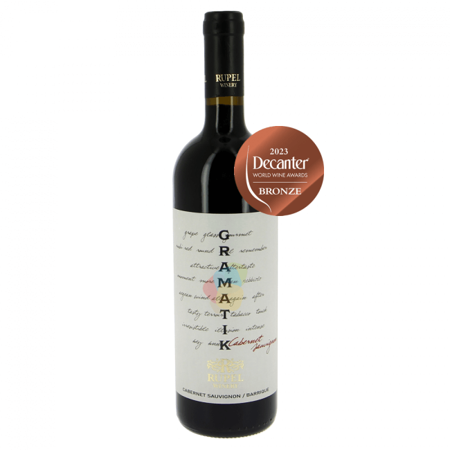 Rupel Gramatik Cabernet Sauvignon | 0,75 l Bild 1 Rupel Gramatik Cabernet Sauvignon Rotwein aus Bulgarien.