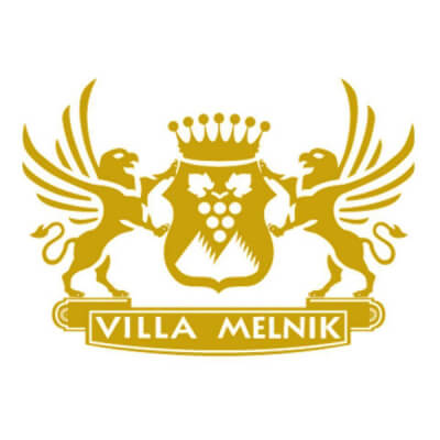 Das ist das Logo vom Weingut Villa Melnik aus Bulgarien.