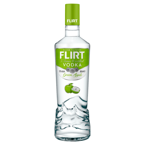 VP Brands Peshtera Flirt Vodka Green Apple aus Bulgarien.