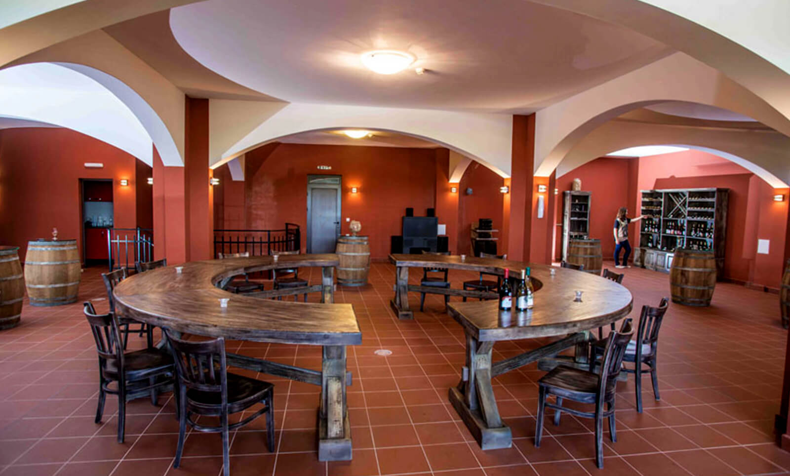 Weintest-Raum im Chateau Burgozone