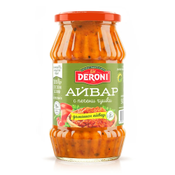 Deroni Hausgemachtes Ajvar mit ger&ouml;steten Paprika aus Bulgarien.