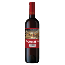 Karnobat Mehandzhiysko Cherveno Tavernenwein aus Bulgarien.