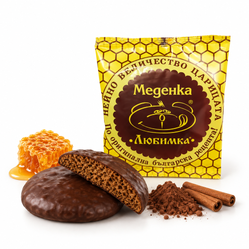 Medenka Lyubimka Honiglebkuchen mit Kakao&uuml;berzug aus Bulgarien.