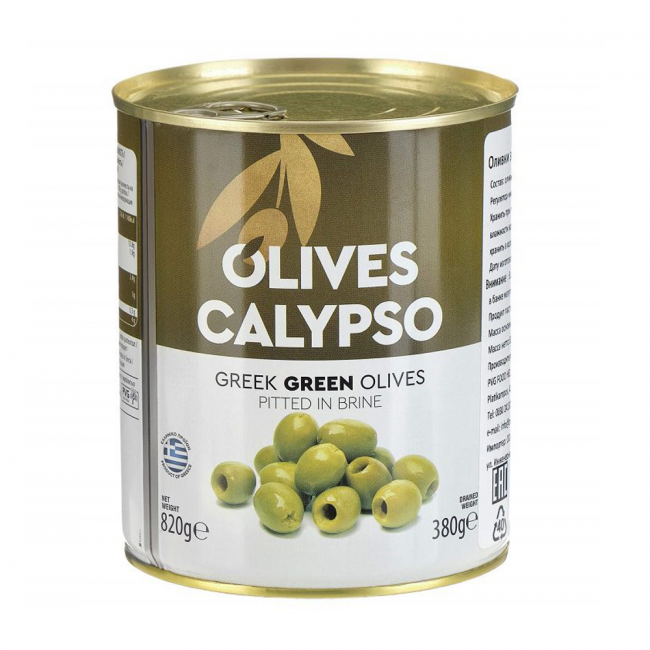 Olives Calypso Greek Green Olives Lemon & Pepper entsteint aus Griechenland.