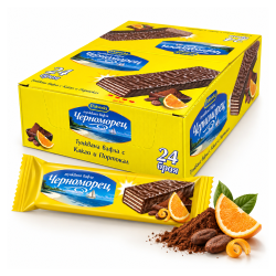 Pobeda Bonboni Chernomorets Orange Schokowaffel aus Bulgarien.