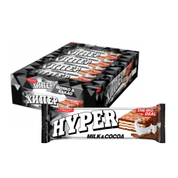 Prestige Hyper Schokowaffeln Milch & Kakao Box 25x50g | 1,25 kg Prestige Hyper Schokowaffeln Milch & Kakao Box aus Bulgarien.