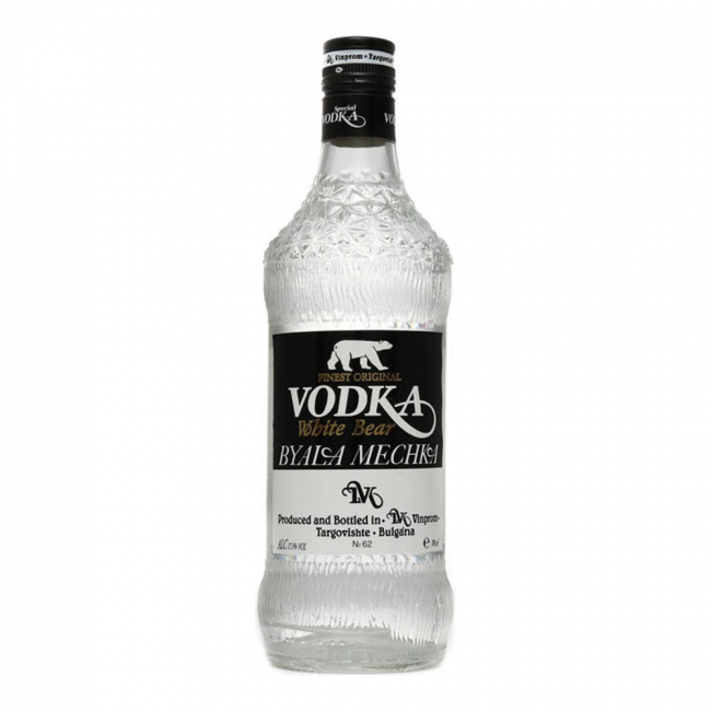 Targovishte White Bear Vodka aus Bulgarien.